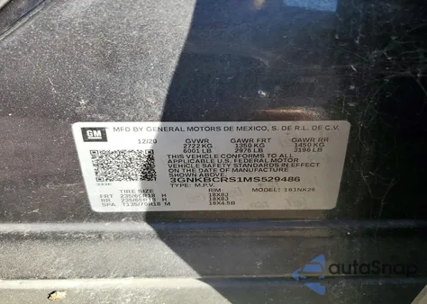 2021 Chevrolet Blazer 2Lt z USA, uszkodzony, nr VIN 3GNKBCRS1MS529486